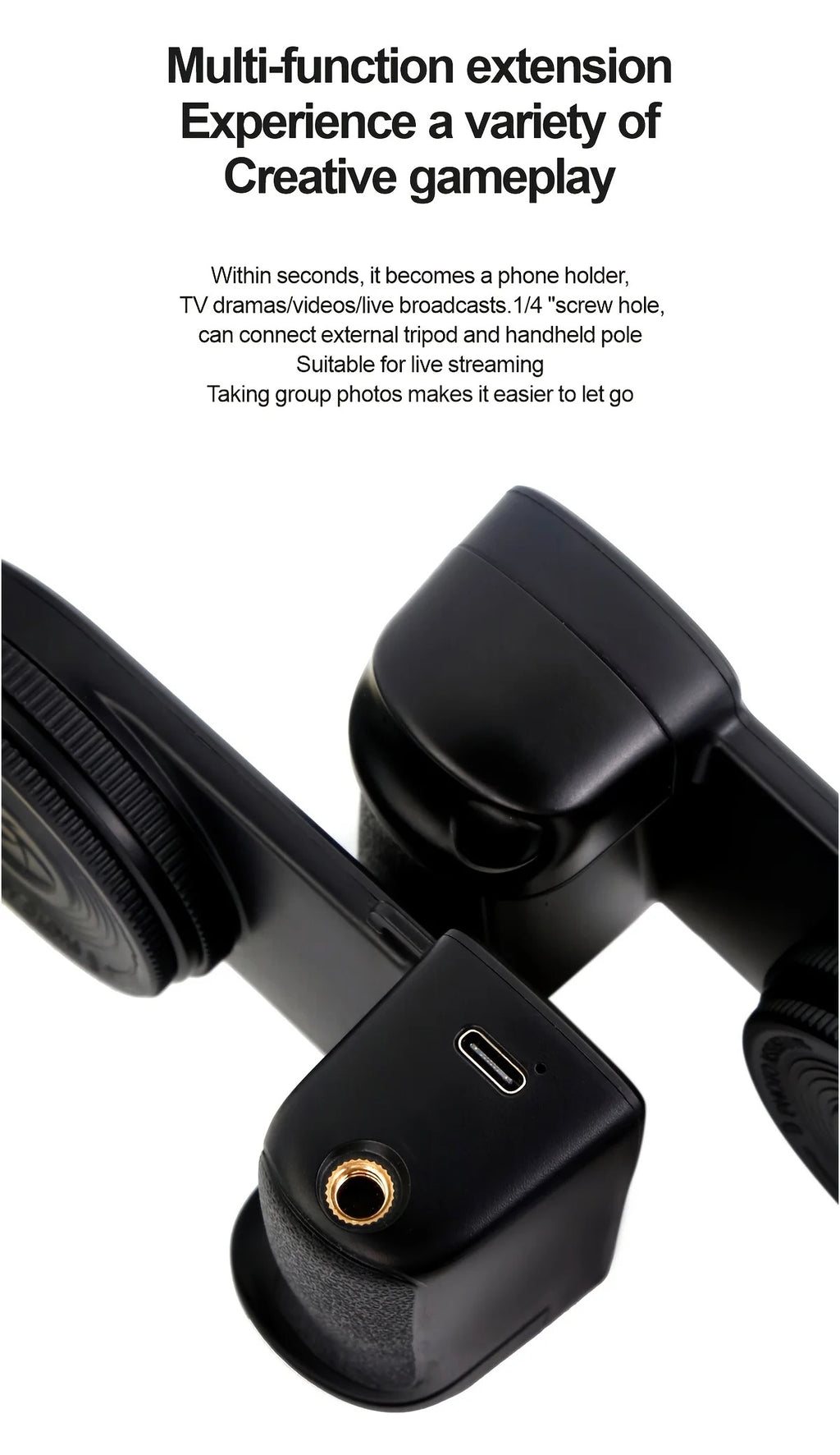 Grip Magnético con Aro de Luz – Convierte tu móvil en una cámara PRO