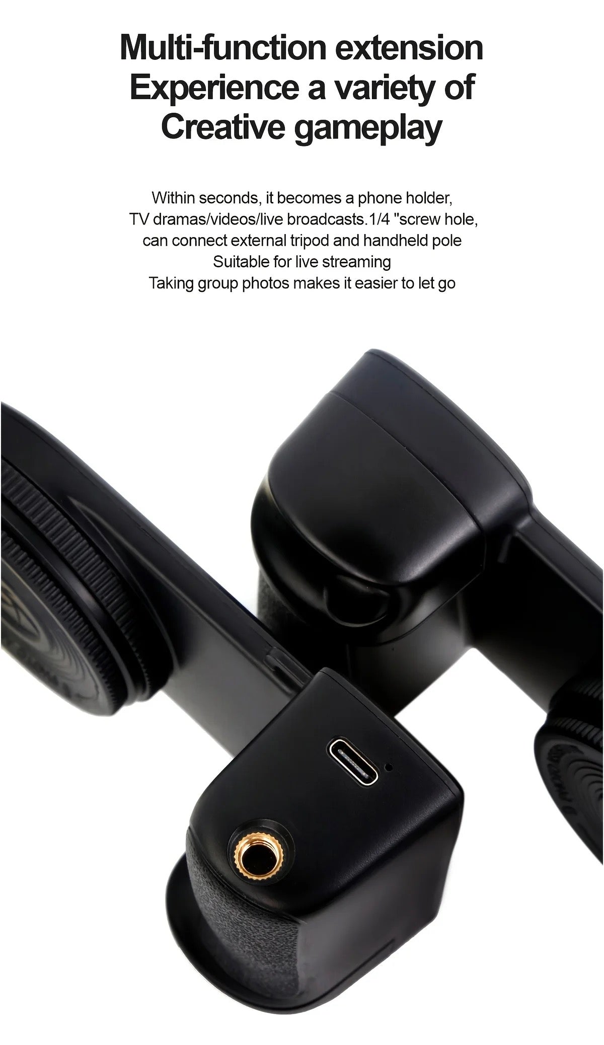 Grip Magnético con Aro de Luz – Convierte tu móvil en una cámara PRO